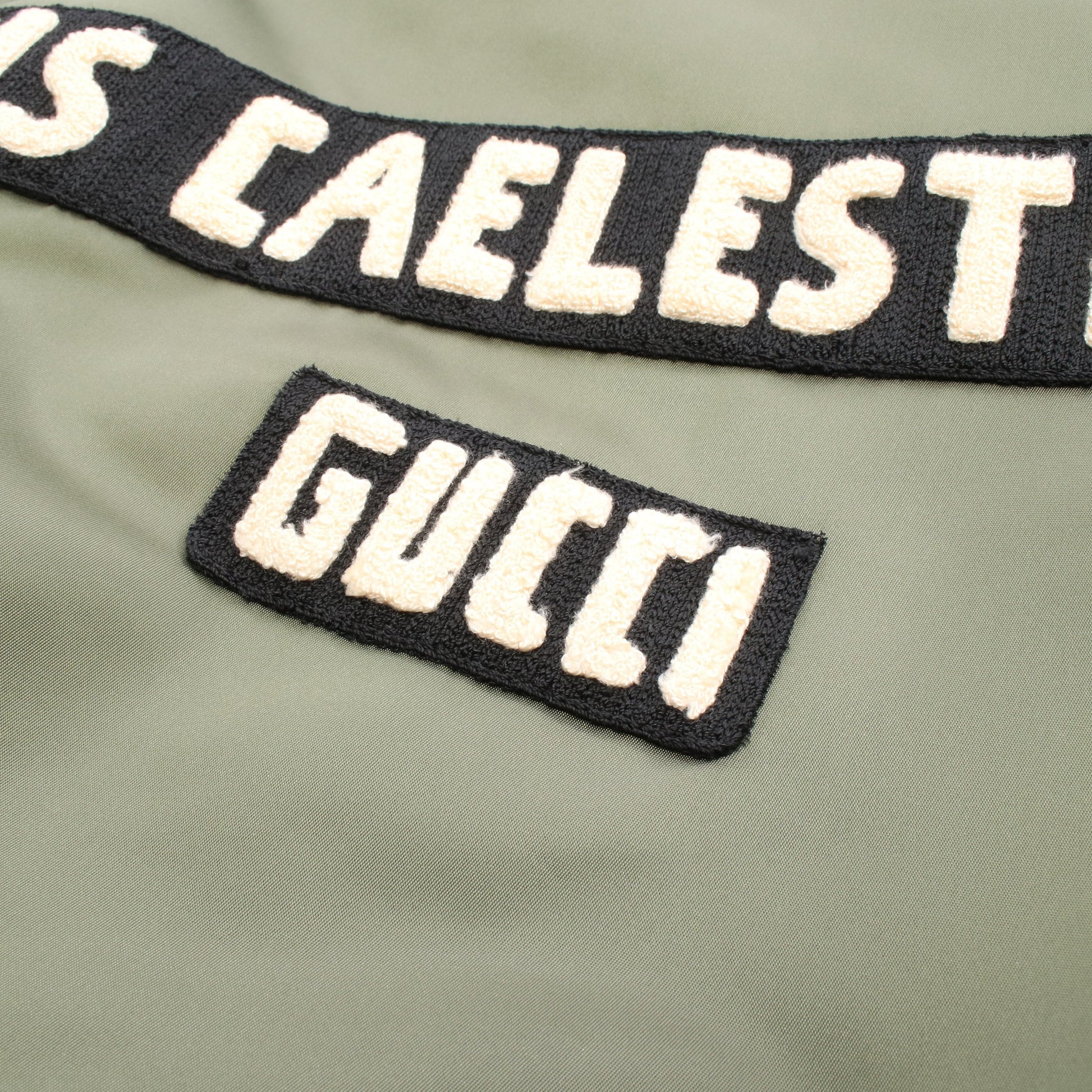 ARCUS CAELESRIS ボンバージャケット ハートポケット ナイロン カーキグリーン 中綿 グッチ アウター GUCCI
