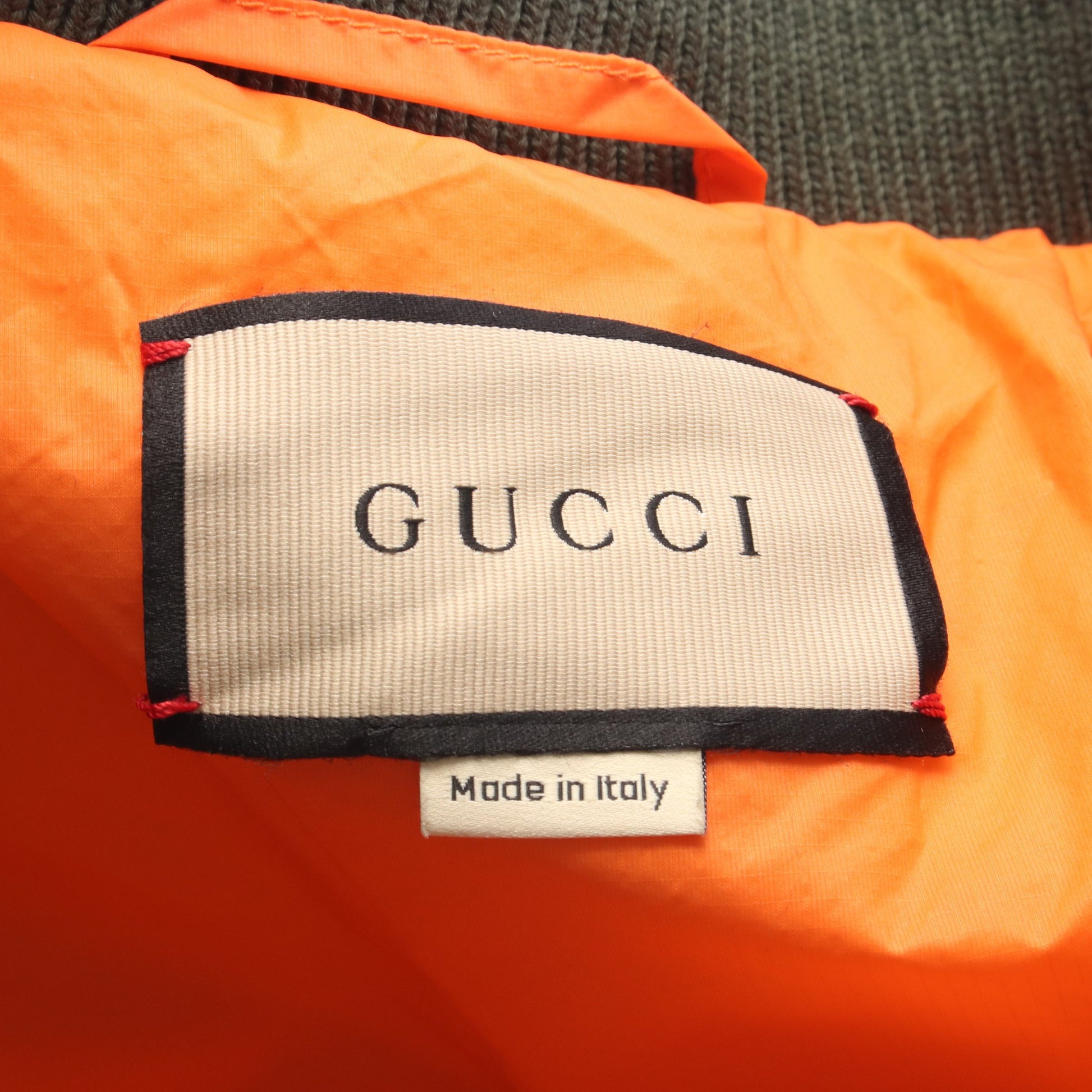 ARCUS CAELESRIS ボンバージャケット ハートポケット ナイロン カーキグリーン 中綿 グッチ アウター GUCCI