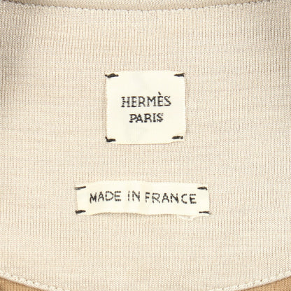 セリエワッペン 長袖Tシャツ コットン シルク グレーベージュ エルメス トップス HERMES