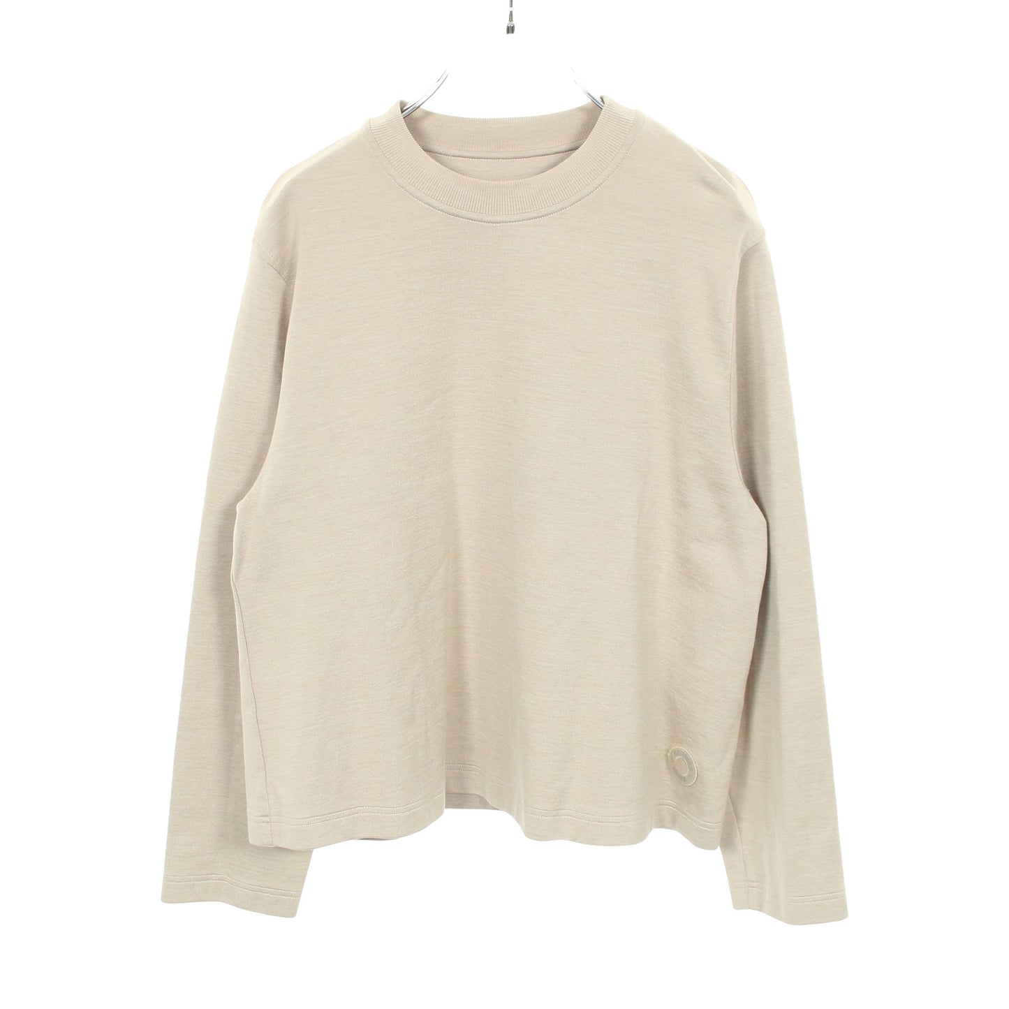 セリエワッペン 長袖Tシャツ コットン シルク グレーベージュ エルメス トップス HERMES