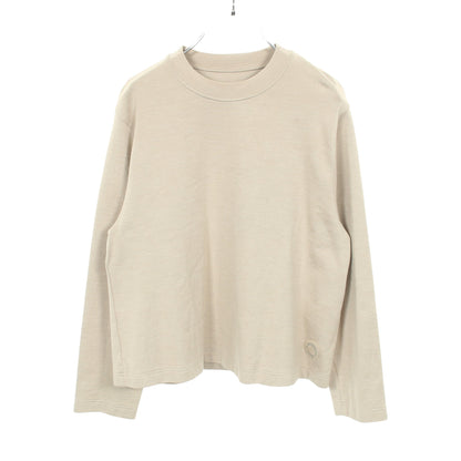 セリエワッペン 長袖Tシャツ コットン シルク グレーベージュ エルメス トップス HERMES