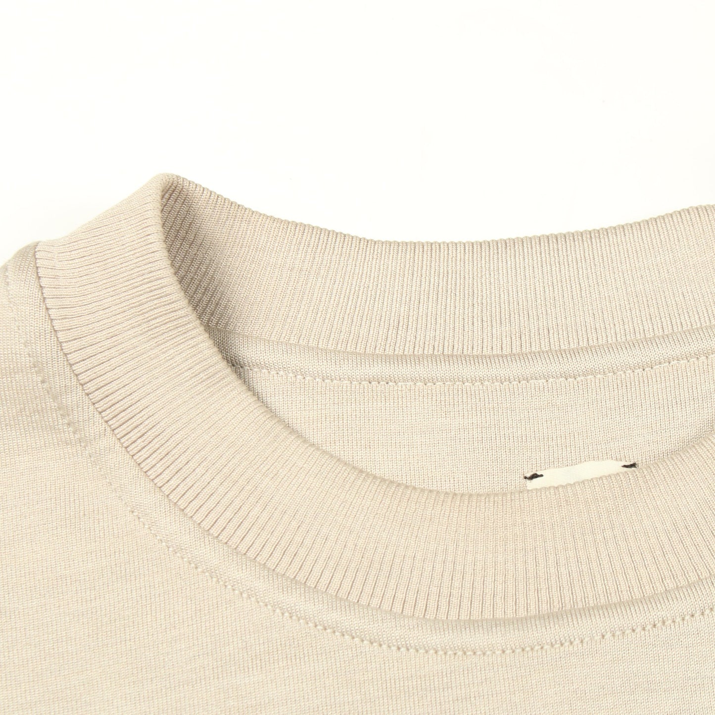 セリエワッペン 長袖Tシャツ コットン シルク グレーベージュ エルメス トップス HERMES