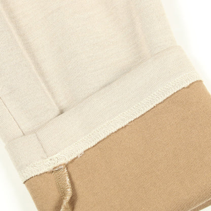 セリエワッペン 長袖Tシャツ コットン シルク グレーベージュ エルメス トップス HERMES