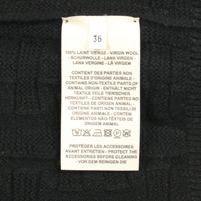 H柄 カーディガン ウール ブラック エルメス トップス HERMES