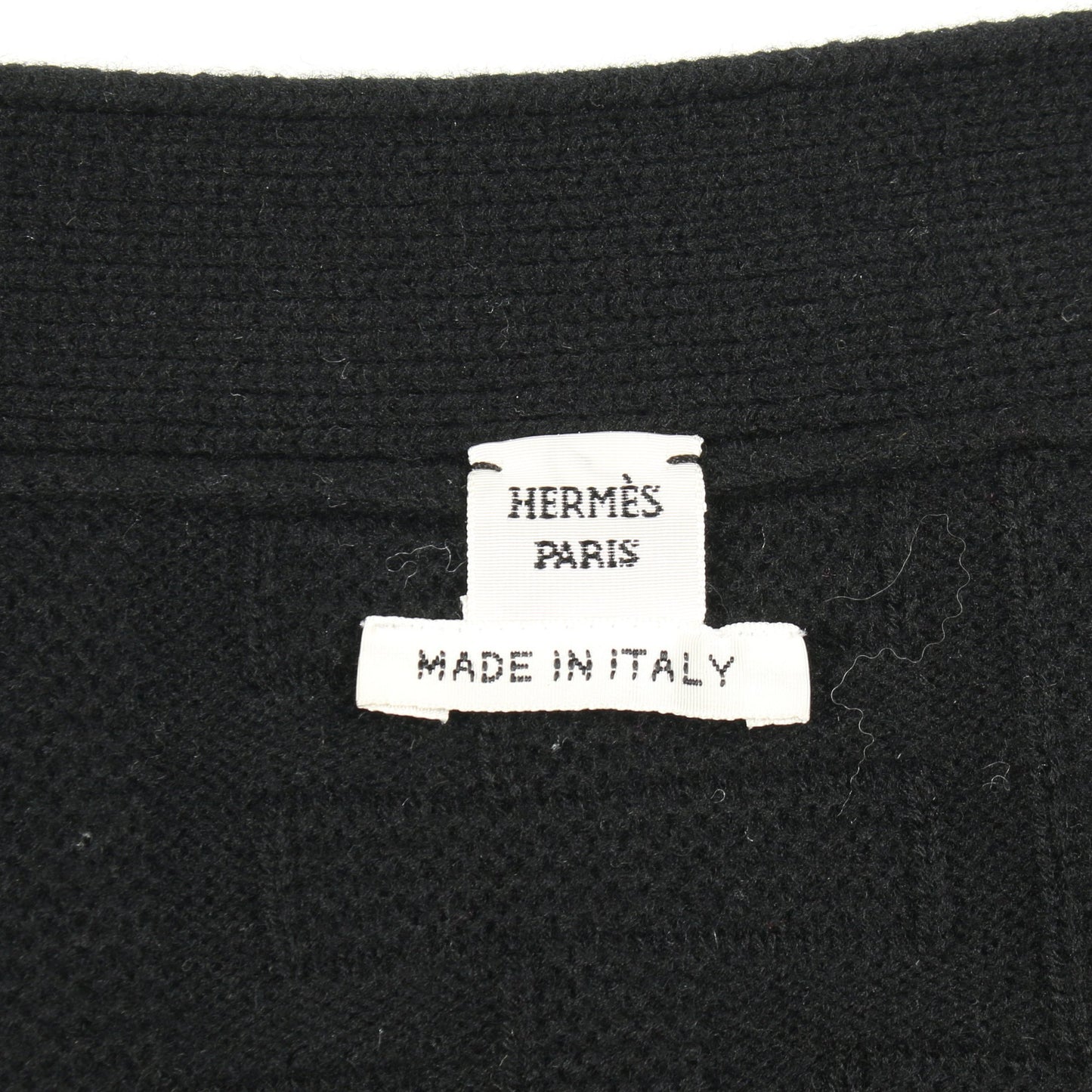 H柄 カーディガン ウール ブラック エルメス トップス HERMES