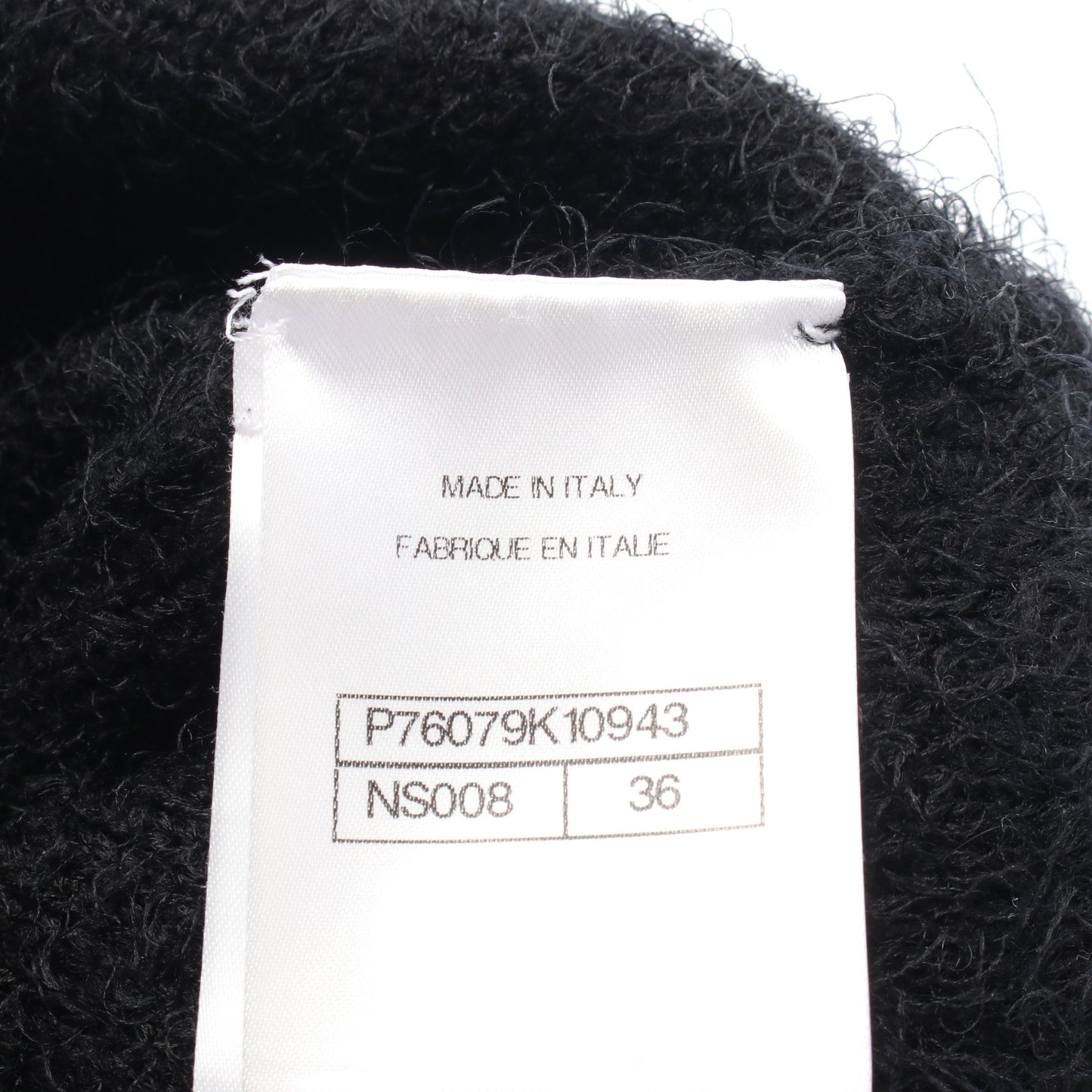 カメリア ニット クルーネック シルク カシミヤ ウール ブラック スパンコール シャネル トップス CHANEL