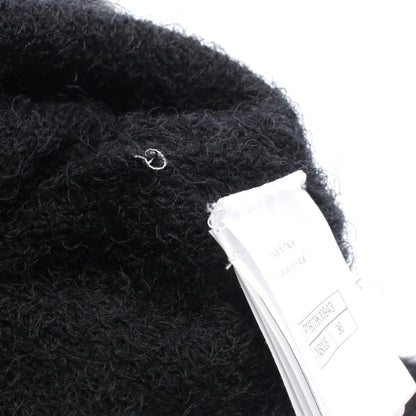 カメリア ニット クルーネック シルク カシミヤ ウール ブラック スパンコール シャネル トップス CHANEL