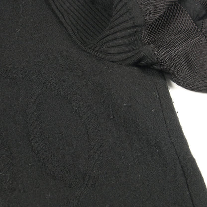 パルフロワリミックス ニット 半袖 ウール ブラック エルメス トップス HERMES