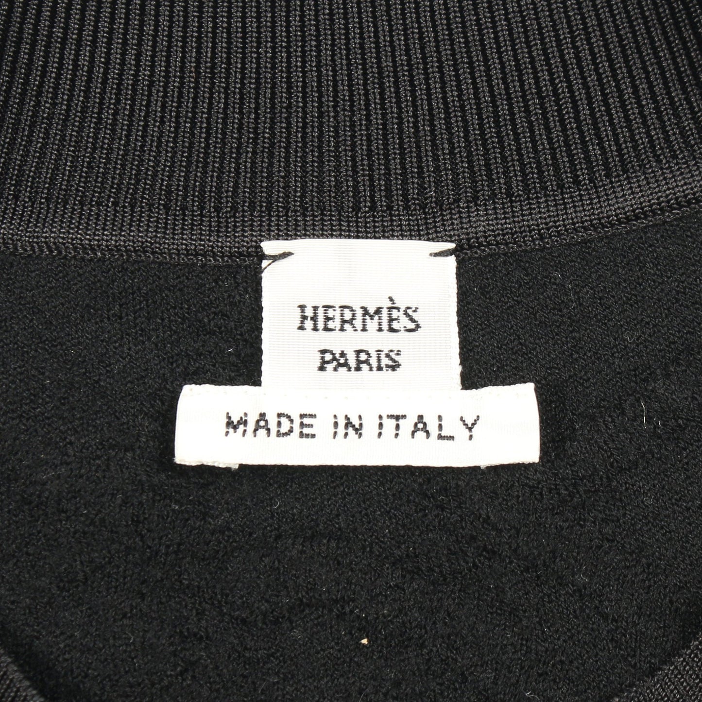パルフロワリミックス ニット 半袖 ウール ブラック エルメス トップス HERMES