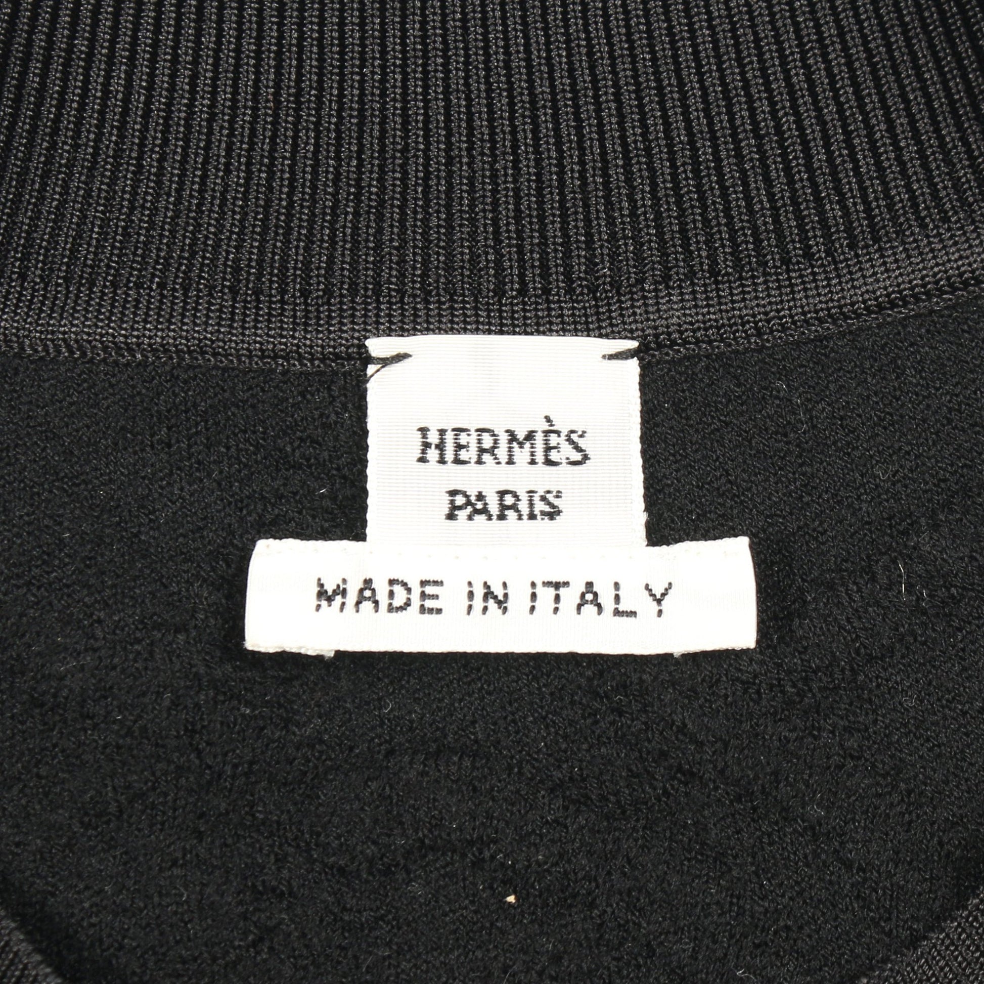 パルフロワリミックス ニット 半袖 ウール ブラック エルメス トップス HERMES