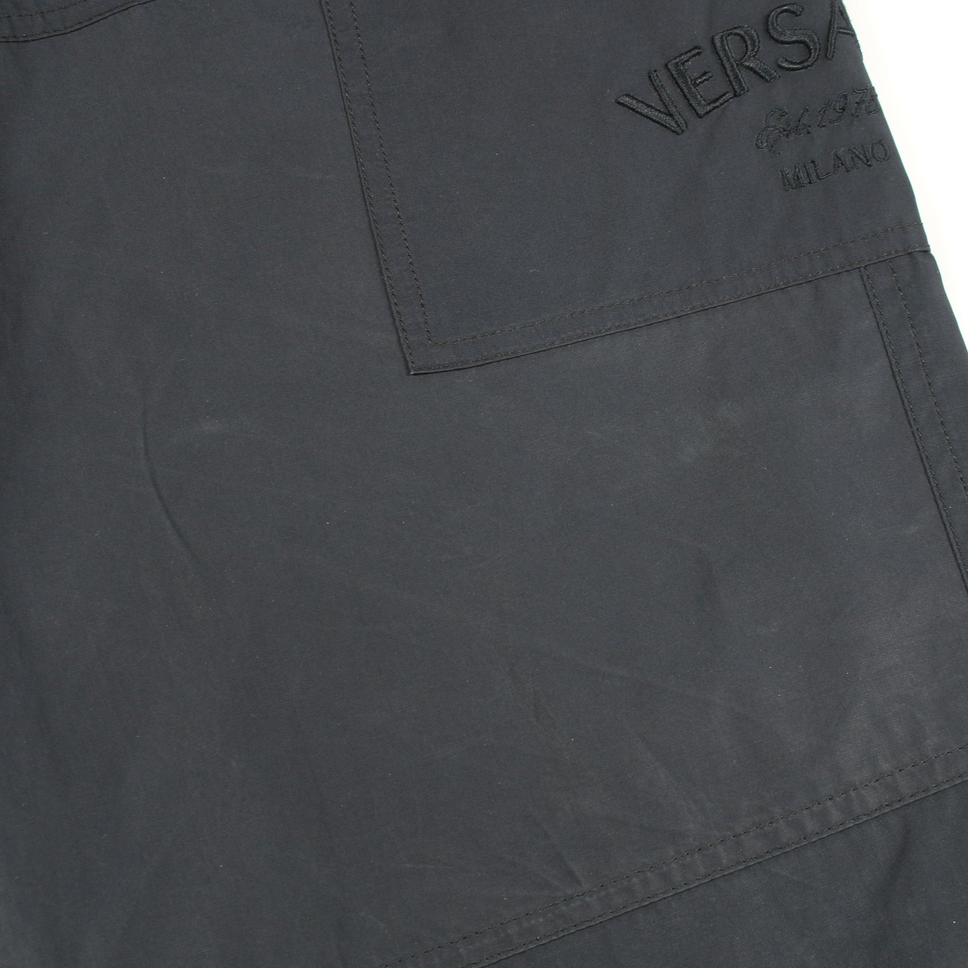 カーゴパンツ イージーパンツ コットン レーヨン ブラック ヴェルサーチ ボトムス Versace