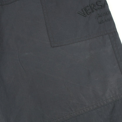 カーゴパンツ イージーパンツ コットン レーヨン ブラック ヴェルサーチ ボトムス Versace