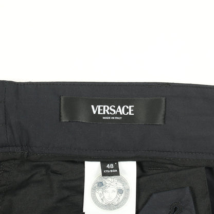 カーゴパンツ イージーパンツ コットン レーヨン ブラック ヴェルサーチ ボトムス Versace