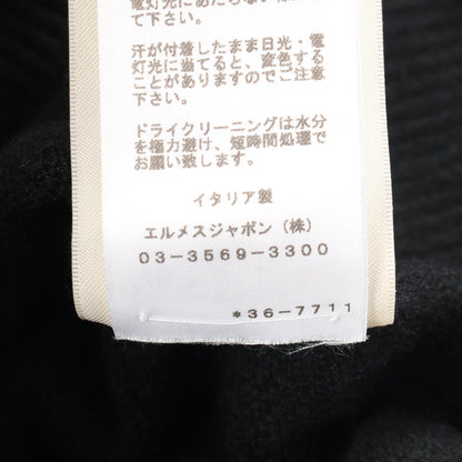 H柄 ニットワンピース 半袖 ウール ブラック エルメス ワンピース HERMES