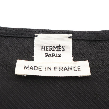 ラヴァリエールネックドレス ワンピース シルク ブラック エルメス ワンピース HERMES