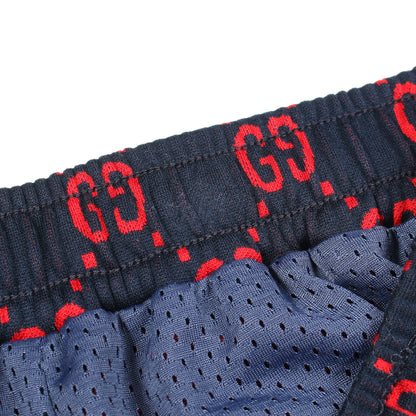 ジャンボGG パンツ コットン ネイビー レッド グッチ ボトムス GUCCI