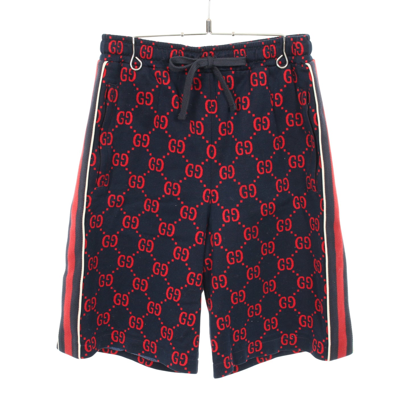 ジャンボGG パンツ コットン ネイビー レッド グッチ ボトムス GUCCI
