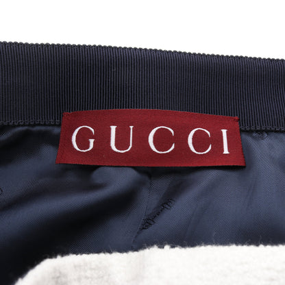 インターロッキングGボタン ミニ ツイード スカート コットン ホワイト ブラック グッチ ボトムス GUCCI