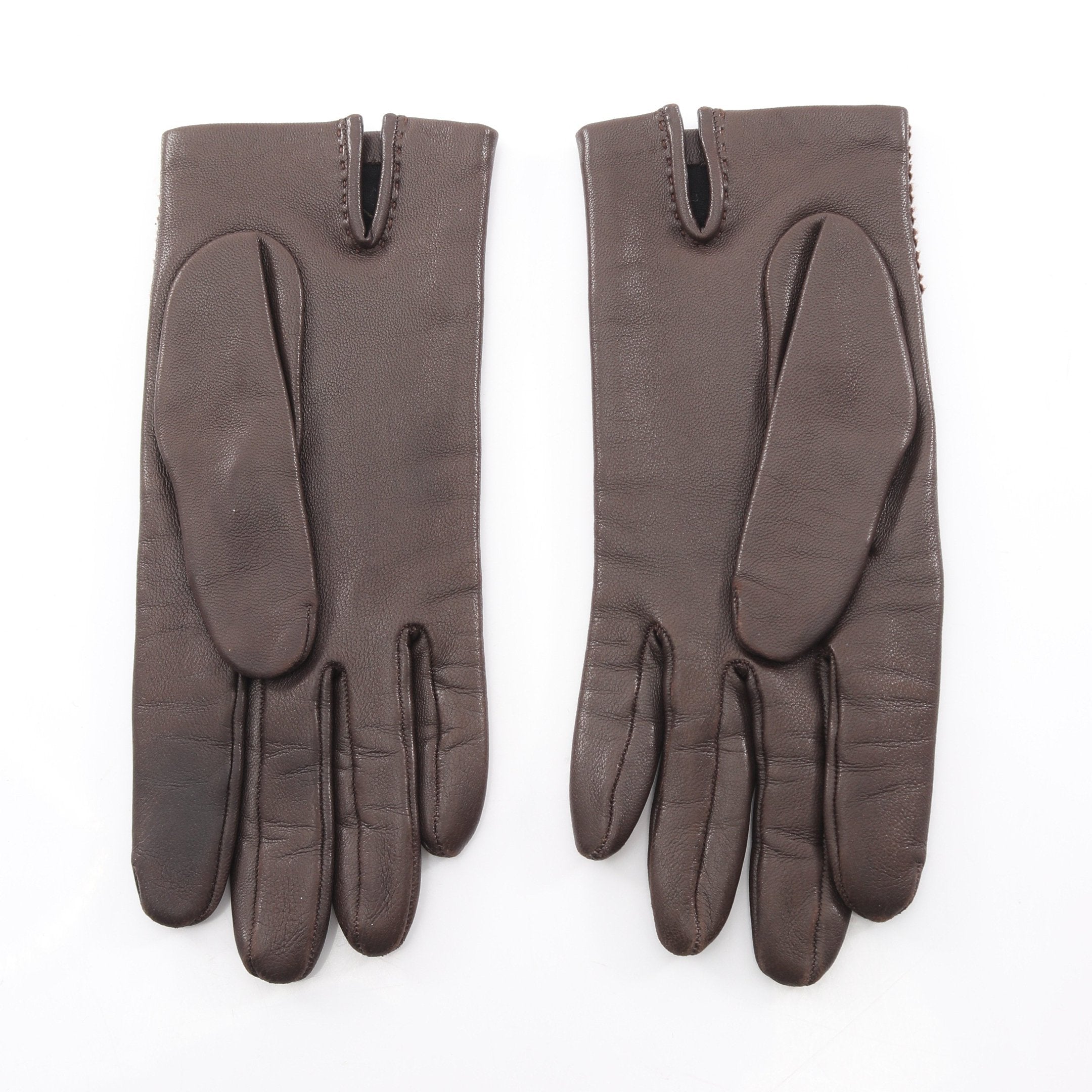Hロゴ 手袋 グローブ ラムスキン ダークブラウン エルメス – RECLO
