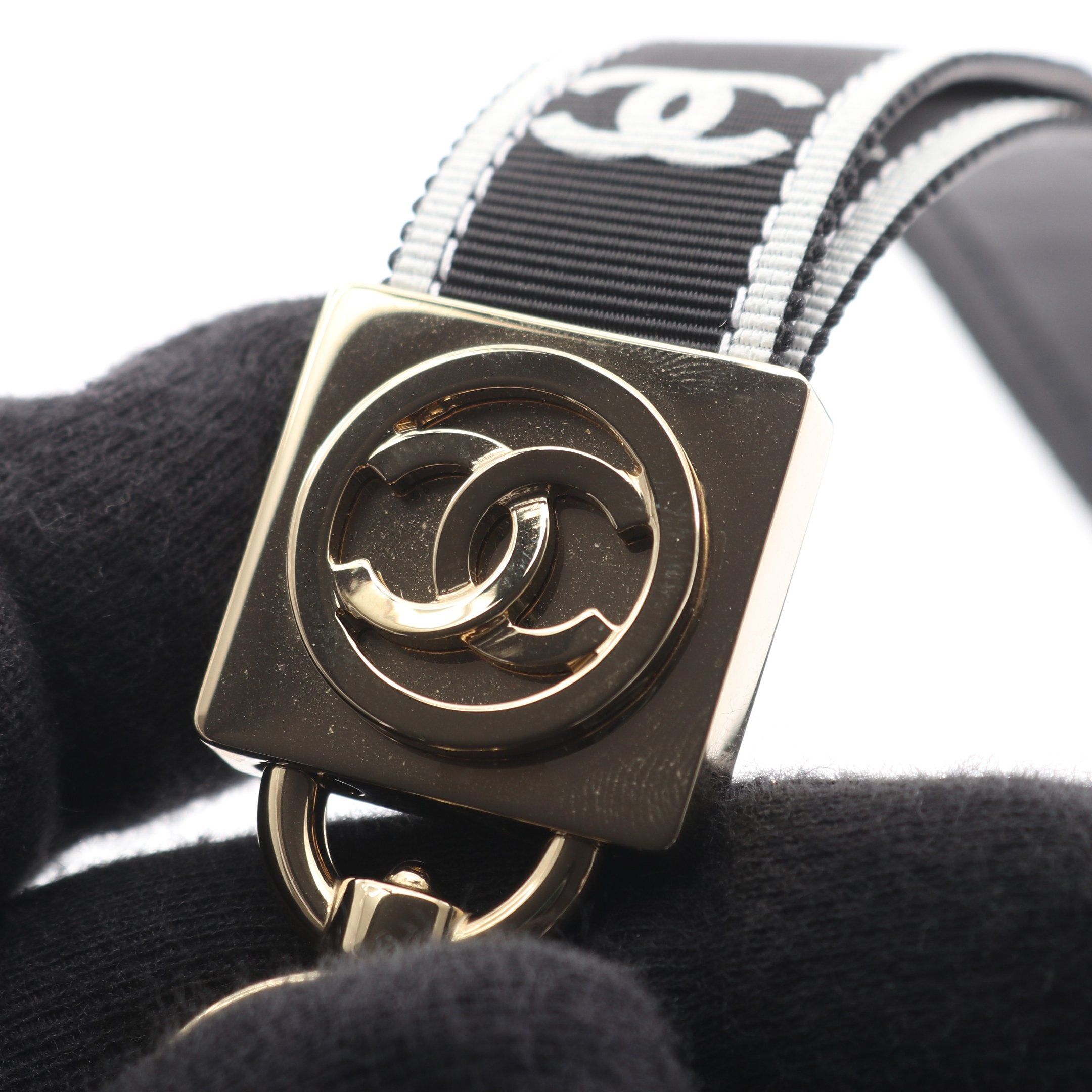 ココマーク ネックストラップ 小物 キャンバス GP ブラック ホワイト