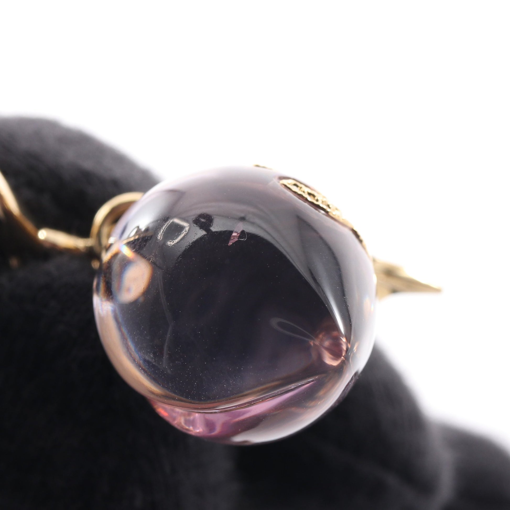 ココマーク ブローチ GP ゴールド ピンクパープル D25A シャネル アクセサリー CHANEL