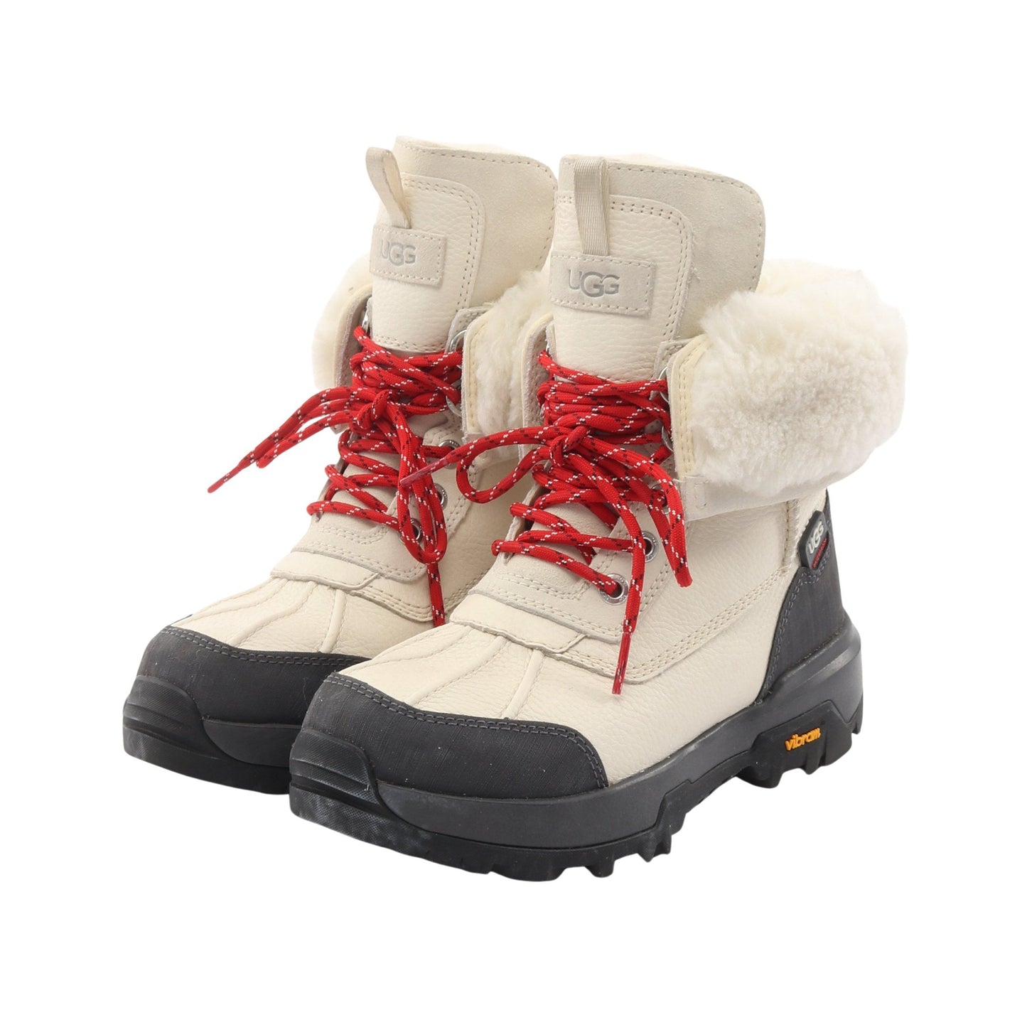 Adirondack Boots アディロンダック ブーツ レザー ファブリック オフホワイト ダークグレー アグオーストラリア シューズ UGG australia