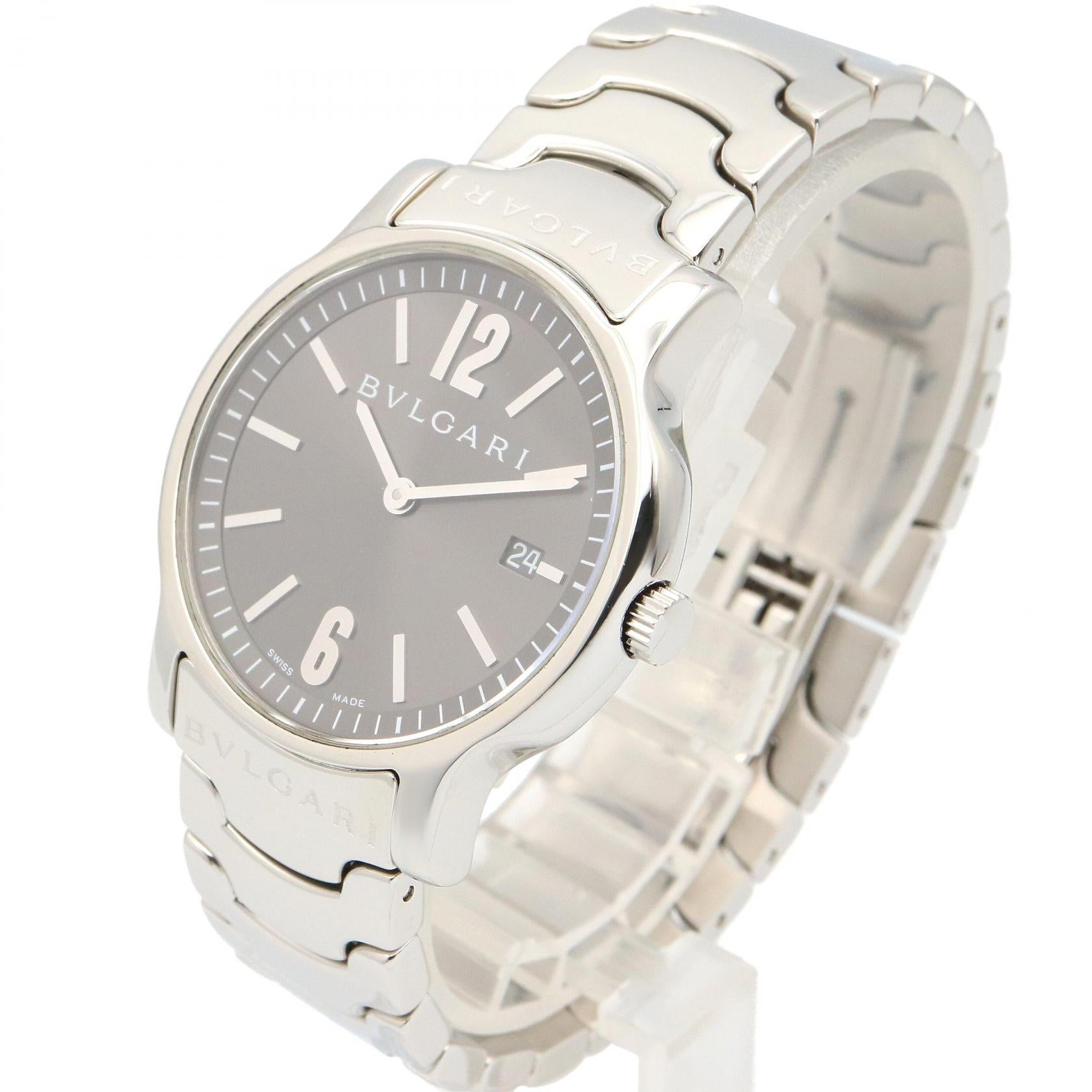 ソロテンポ メンズ 腕時計 クオーツ SS グレー ブルガリ – RECLO