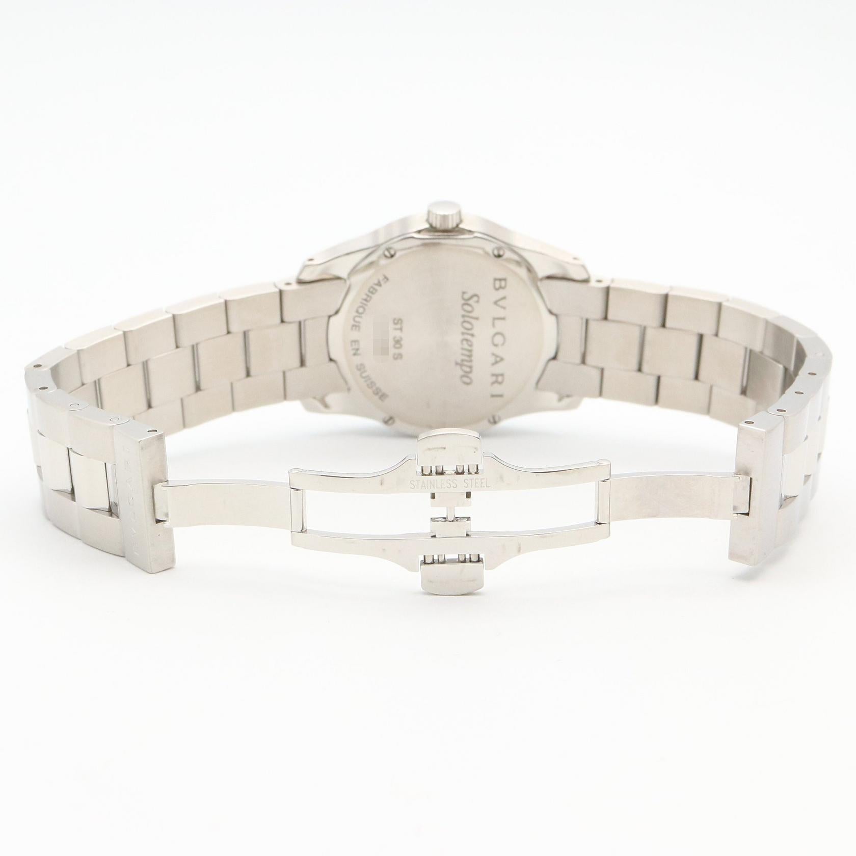 ソロテンポ レディース 腕時計 クオーツ SS ブラック ブルガリ – RECLO