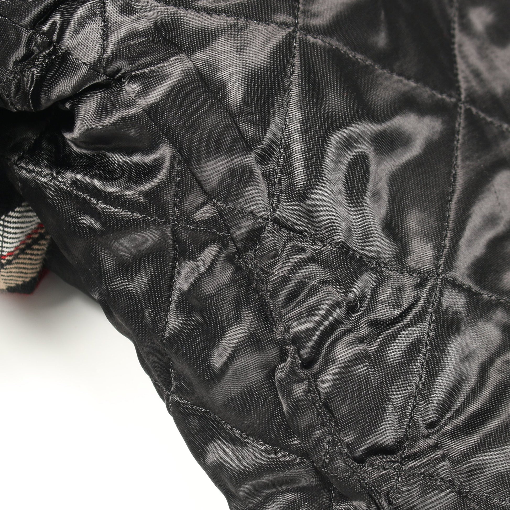 ボンバージャケット チェック コットン ブラック レッド 切替 中綿 アレキサンダーマックイーン アウター ALEXANDER MCQUEEN