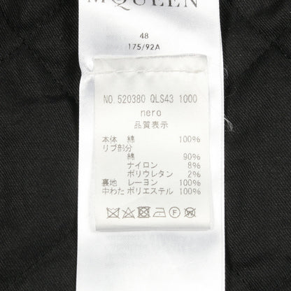 ボンバージャケット チェック コットン ブラック レッド 切替 中綿 アレキサンダーマックイーン アウター ALEXANDER MCQUEEN