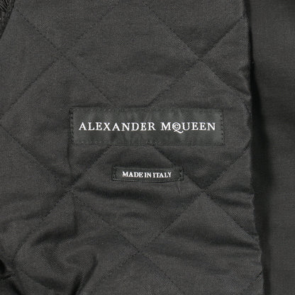 ボンバージャケット チェック コットン ブラック レッド 切替 中綿 アレキサンダーマックイーン アウター ALEXANDER MCQUEEN