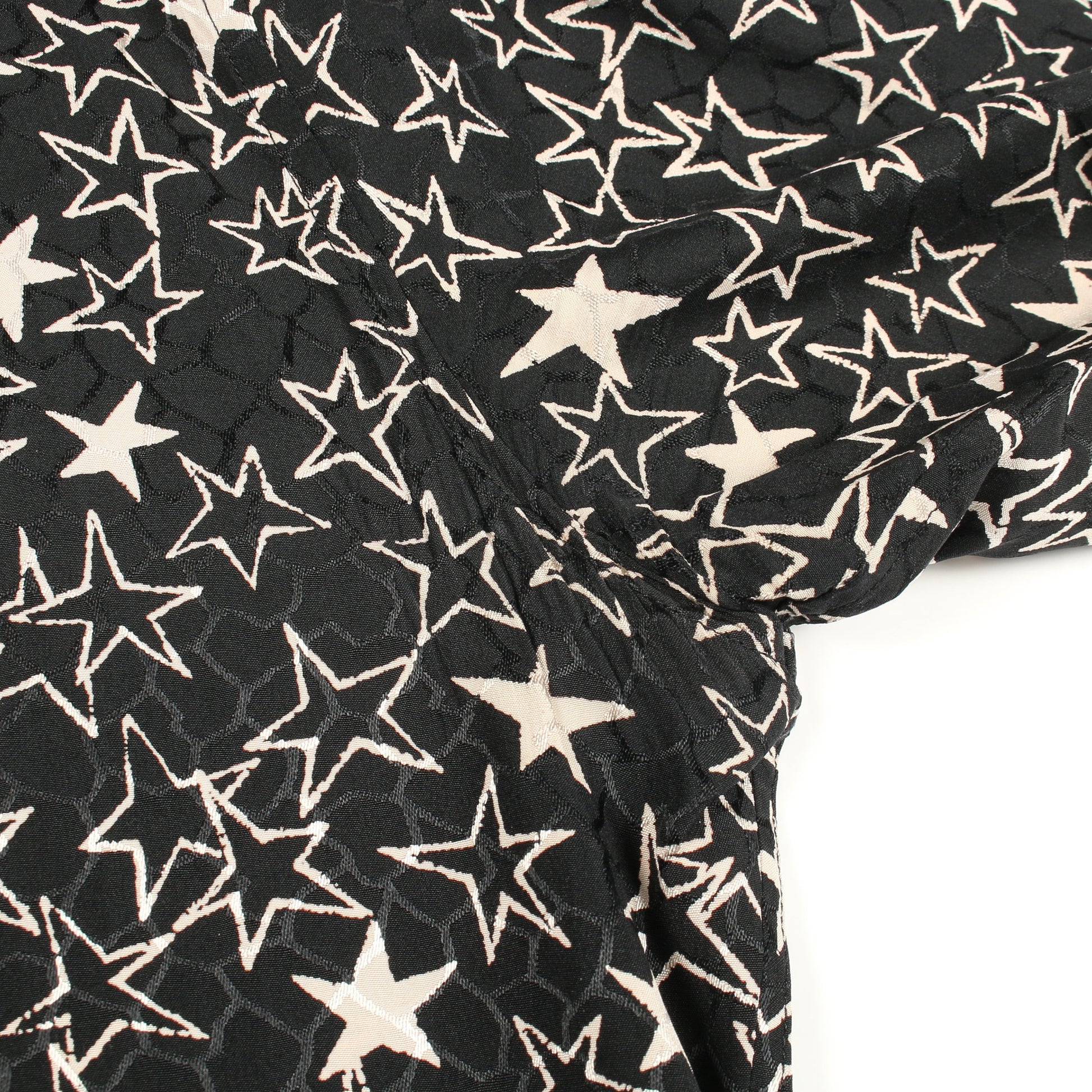 スター シャツ 長袖 シルク ブラック アイボリー サンローランパリ トップス SAINT LAURENT PARIS