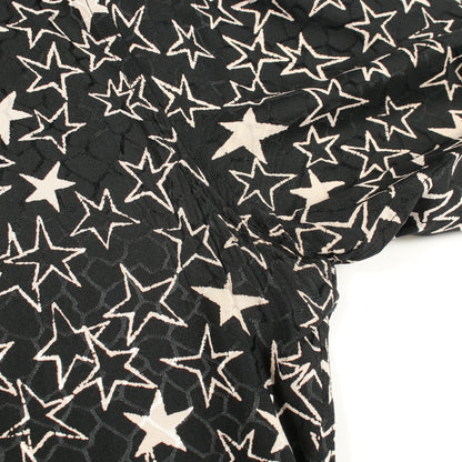 スター シャツ 長袖 シルク ブラック アイボリー サンローランパリ トップス SAINT LAURENT PARIS