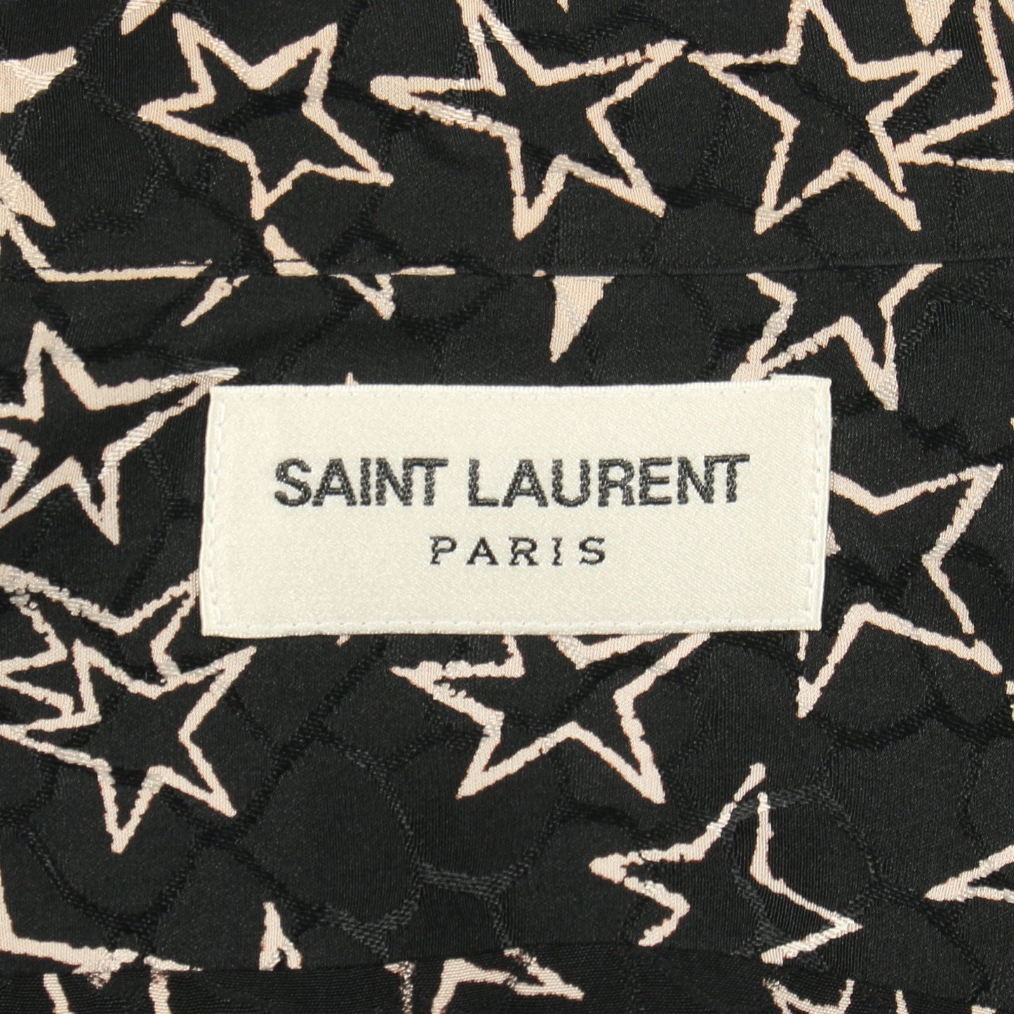 スター シャツ 長袖 シルク ブラック アイボリー サンローランパリ トップス SAINT LAURENT PARIS
