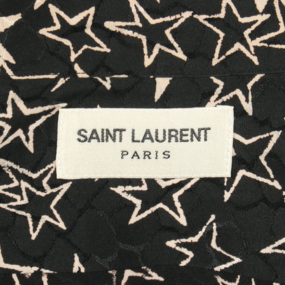スター シャツ 長袖 シルク ブラック アイボリー サンローランパリ トップス SAINT LAURENT PARIS