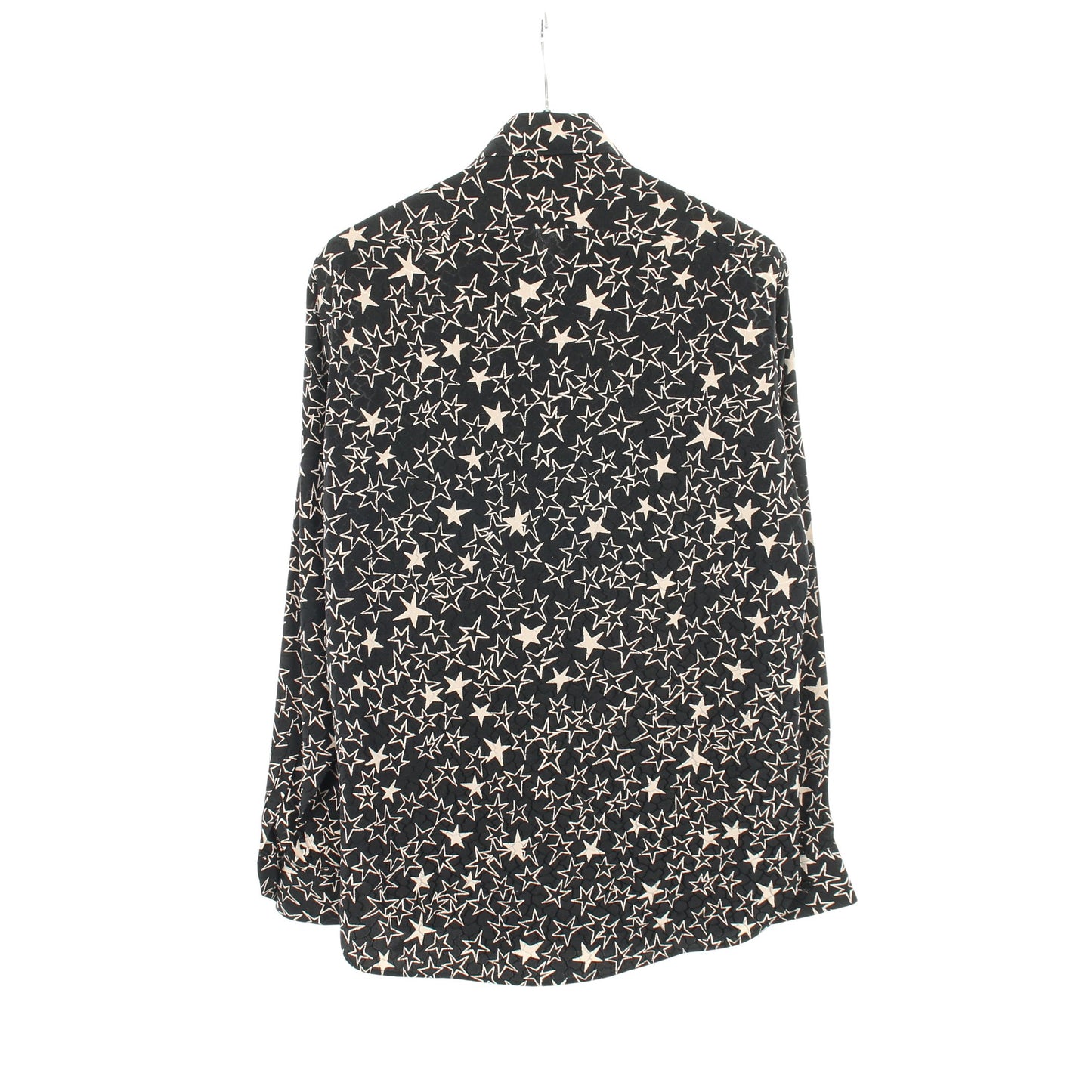 スター シャツ 長袖 シルク ブラック アイボリー サンローランパリ トップス SAINT LAURENT PARIS
