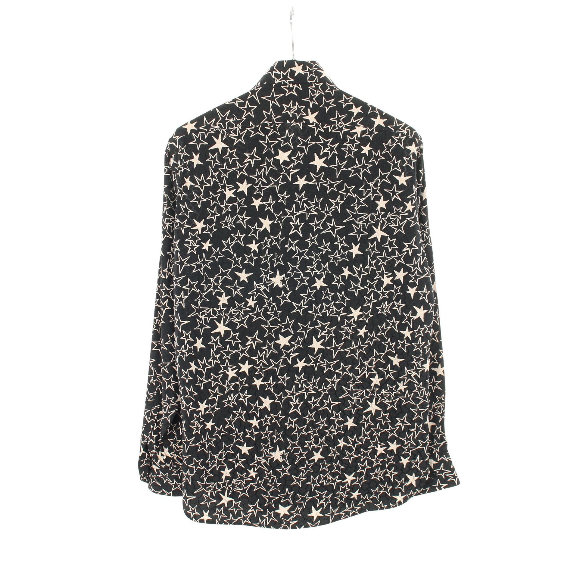 スター シャツ 長袖 シルク ブラック アイボリー サンローランパリ トップス SAINT LAURENT PARIS