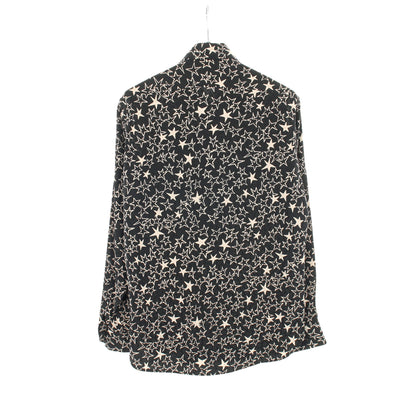 スター シャツ 長袖 シルク ブラック アイボリー サンローランパリ トップス SAINT LAURENT PARIS
