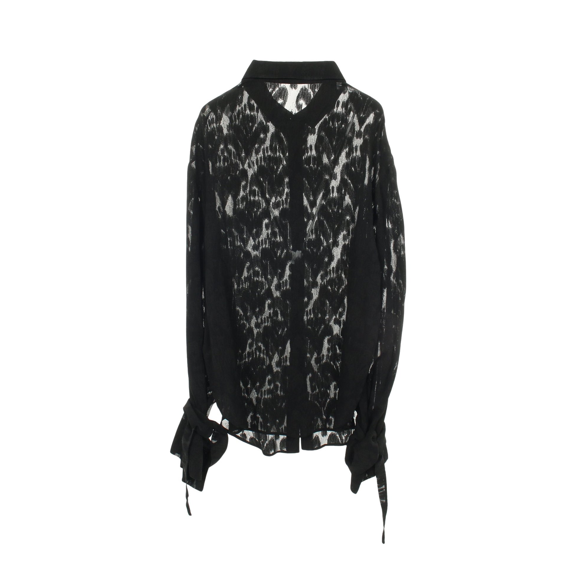 シャツ 総柄レース ブラック サンローランパリ トップス SAINT LAURENT PARIS