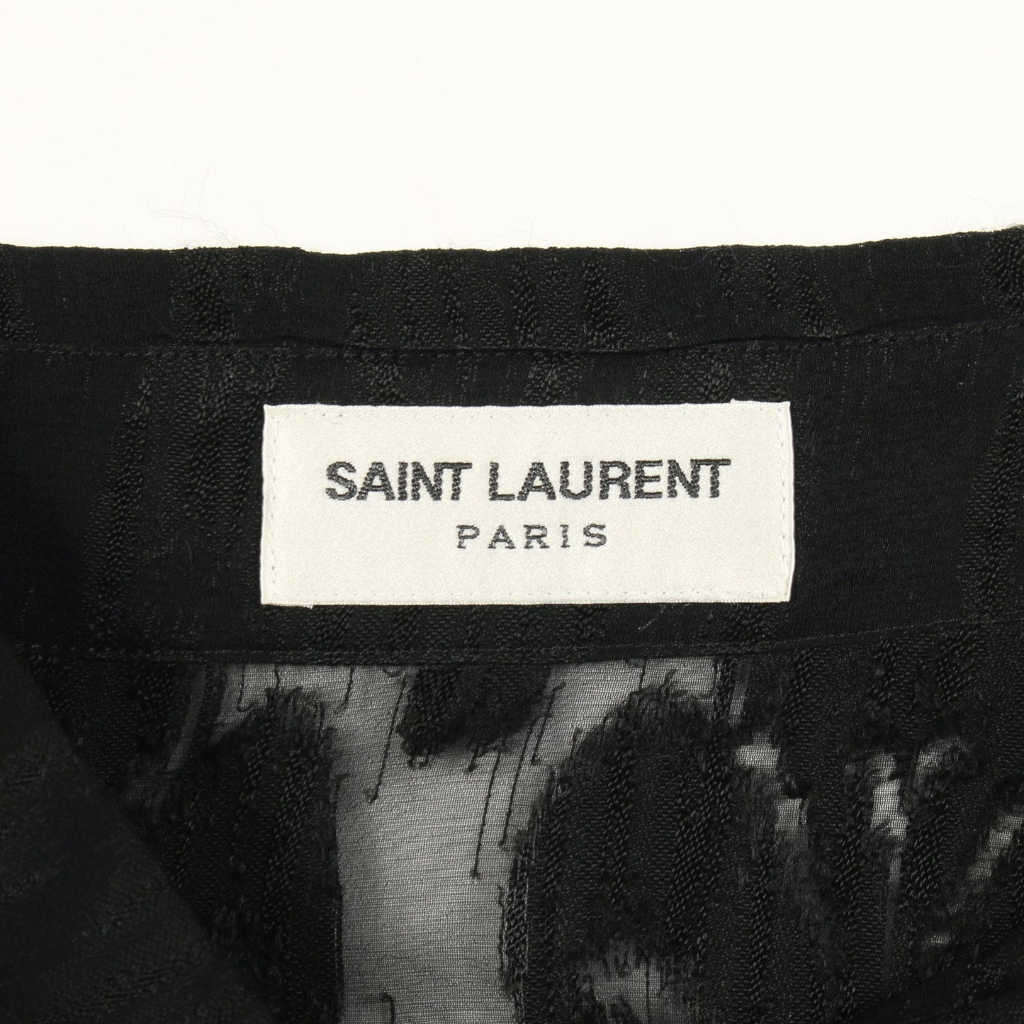 シャツ 総柄レース ブラック サンローランパリ トップス SAINT LAURENT PARIS