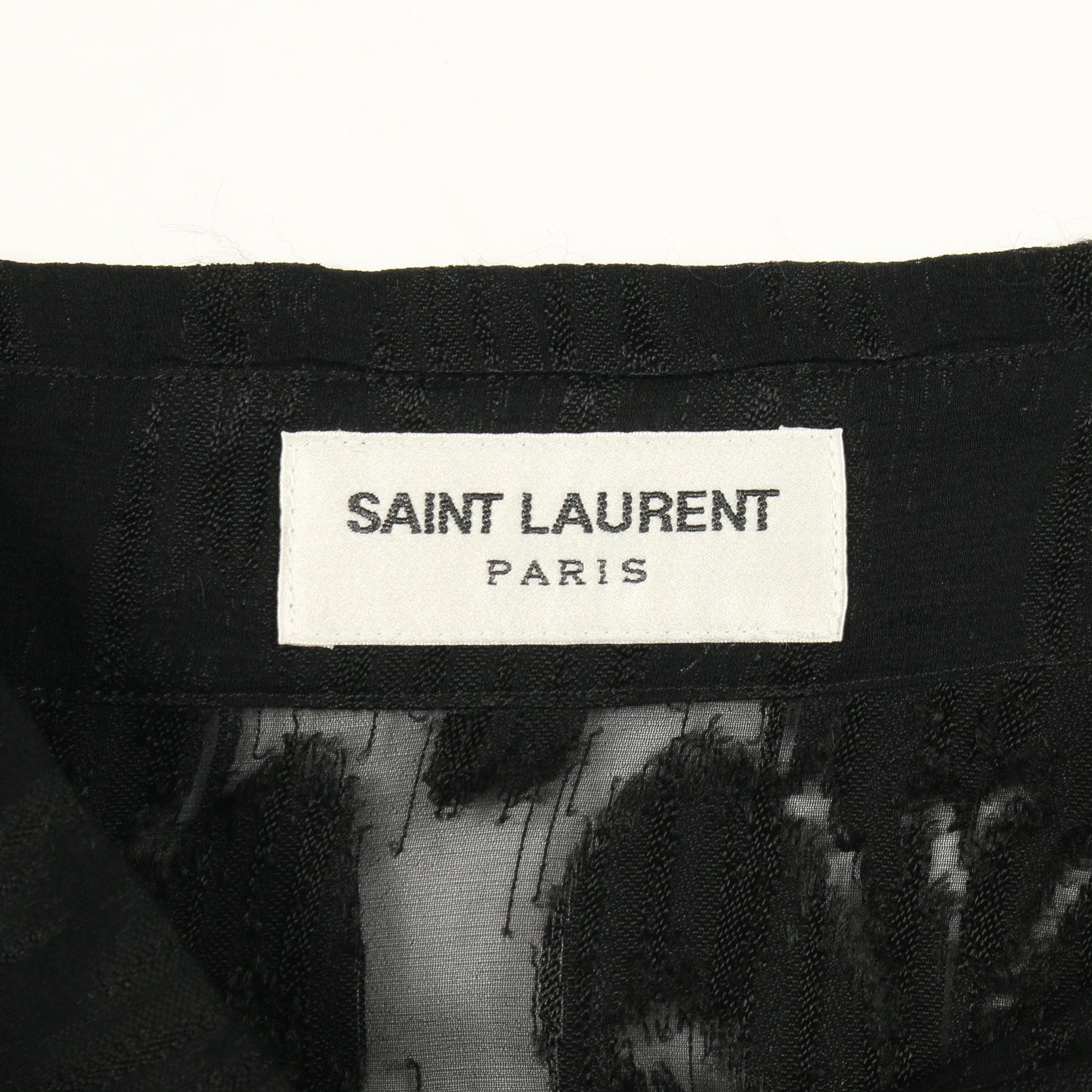シャツ 総柄レース ブラック サンローランパリ トップス SAINT LAURENT PARIS