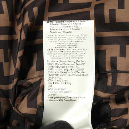 FFロゴ ダウンジャケット カーキグリーン ブラック リバーシブル フェンディ