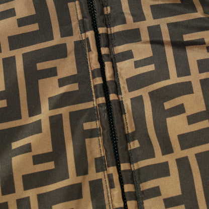 FFロゴ ダウンジャケット カーキグリーン ブラック リバーシブル フェンディ