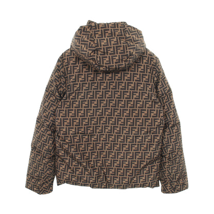 FFロゴ ダウンジャケット カーキグリーン ブラック リバーシブル フェンディ