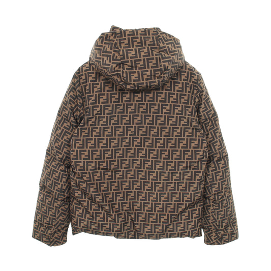 FFロゴ ダウンジャケット カーキグリーン ブラック リバーシブル フェンディ