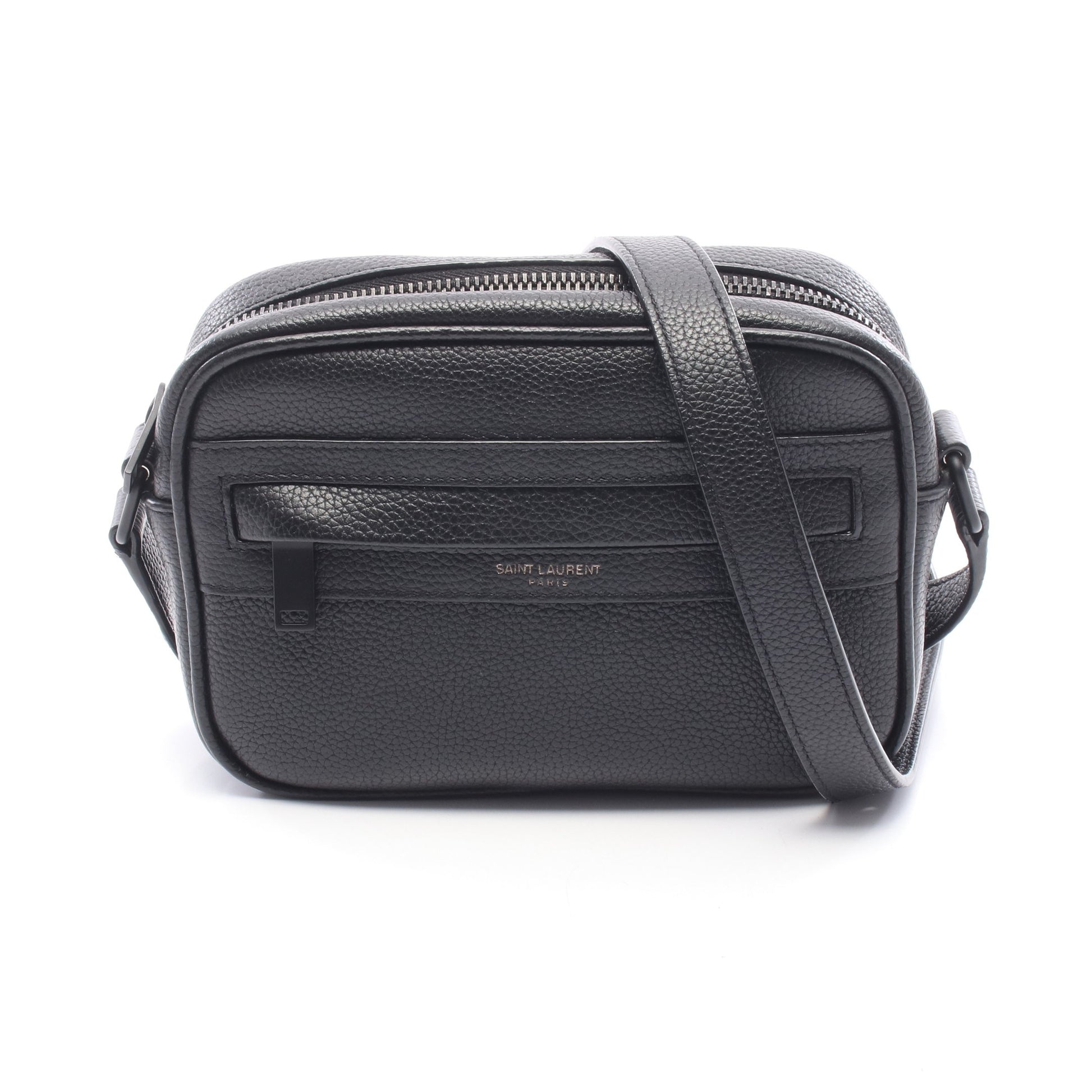 キャンプ スモール カメラバッグ ショルダーバッグ レザー ブラック サンローランパリ バッグ SAINT LAURENT PARIS