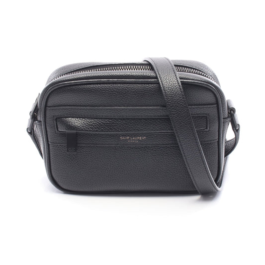 キャンプ スモール カメラバッグ ショルダーバッグ レザー ブラック サンローランパリ バッグ SAINT LAURENT PARIS