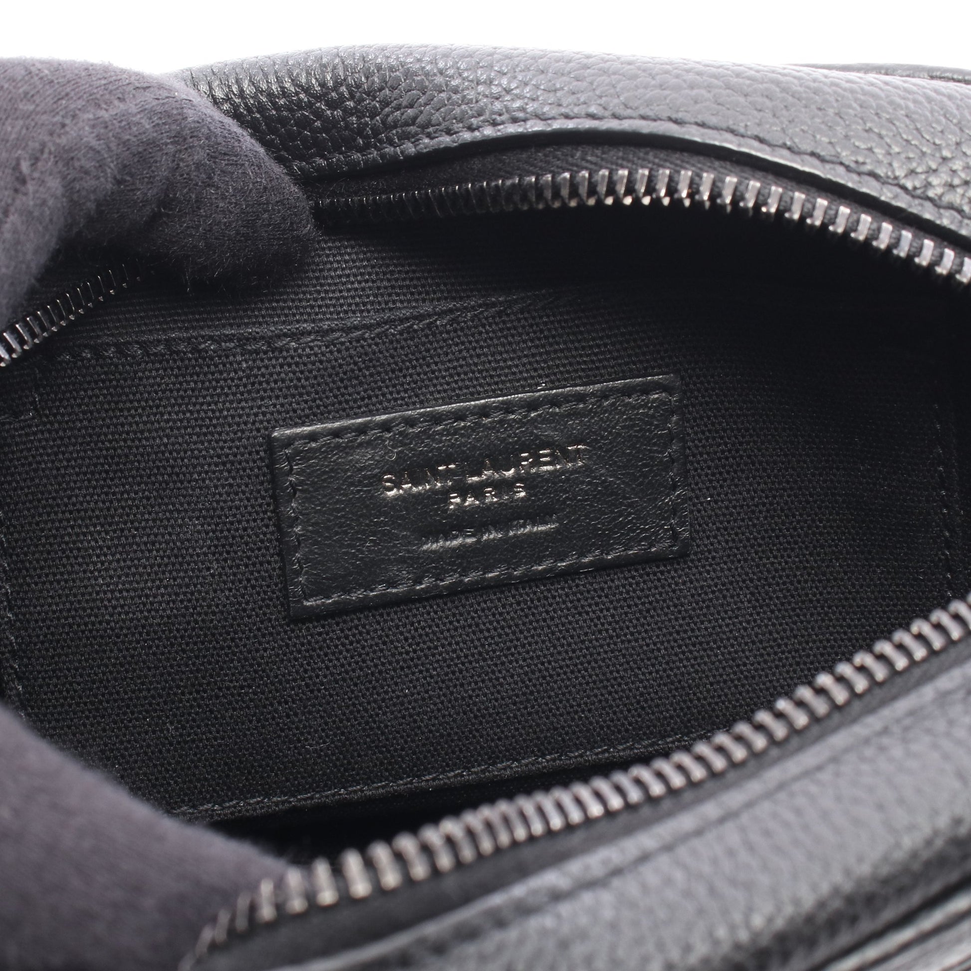 キャンプ スモール カメラバッグ ショルダーバッグ レザー ブラック サンローランパリ バッグ SAINT LAURENT PARIS