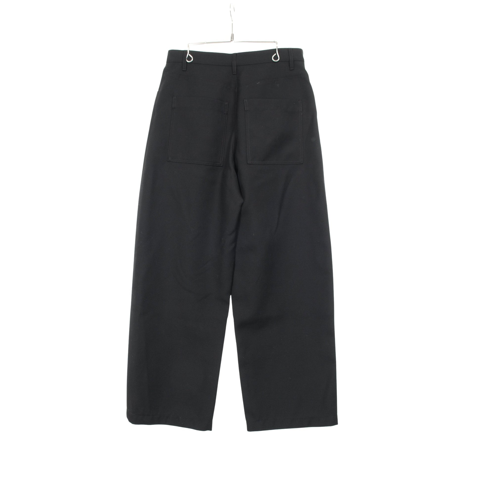 パンツ ウール ブラック エンポリオアルマーニ ボトムス EMPORIO ARMANI