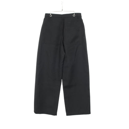 パンツ ウール ブラック エンポリオアルマーニ ボトムス EMPORIO ARMANI